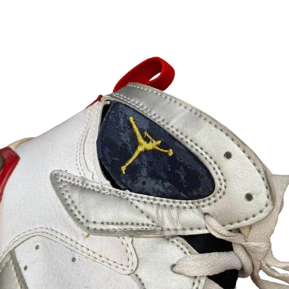 Men's Size US 11.5 - Jordan 7 Retro Olympic‎ 2004 White Gray Black Red
